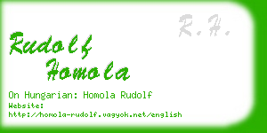 rudolf homola business card